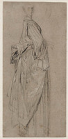 KT 2006 146
<br/>
Studie van staande vrouw, naar rechts gekeerd
<br/>
<em>Watteau, Antoine (1684 - 1721)</em>